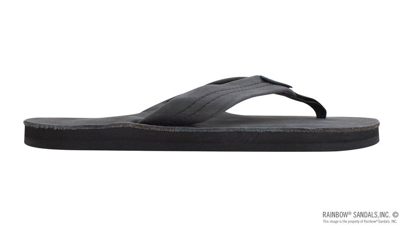 Rainbow Sandals Women's Single Layer Premier Leather w/Arch Support, Black, 9.5-10.5 - Image 4